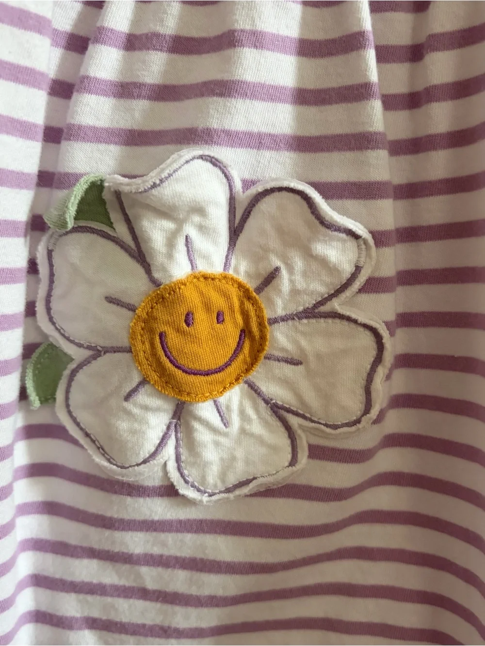 Carter's Lilac & White Striped Daisy Pocket Dress
